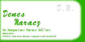 denes maracz business card